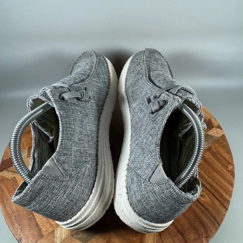 Skechers Mens Relaxed Fit 210101 Gray Moc Toe Slip On Loafers Size 9